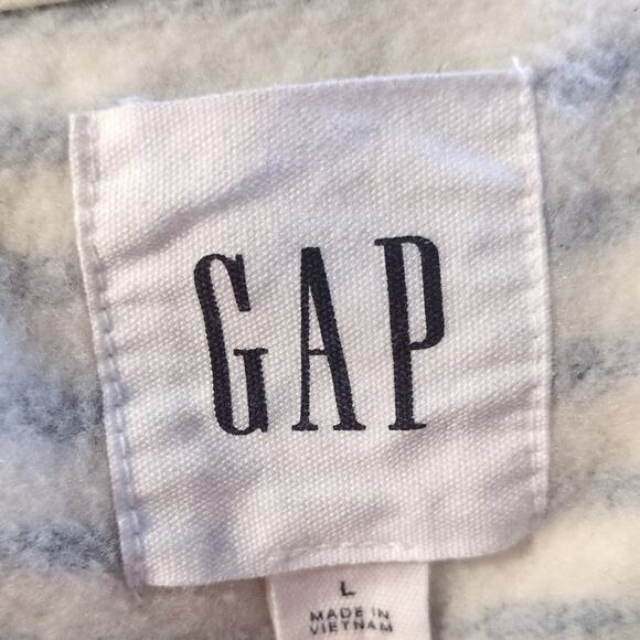 Gap Crewneck Sweater Womens L Sweatshirt White Striped Oversized Y2K Preppy - Picture 5 of 8